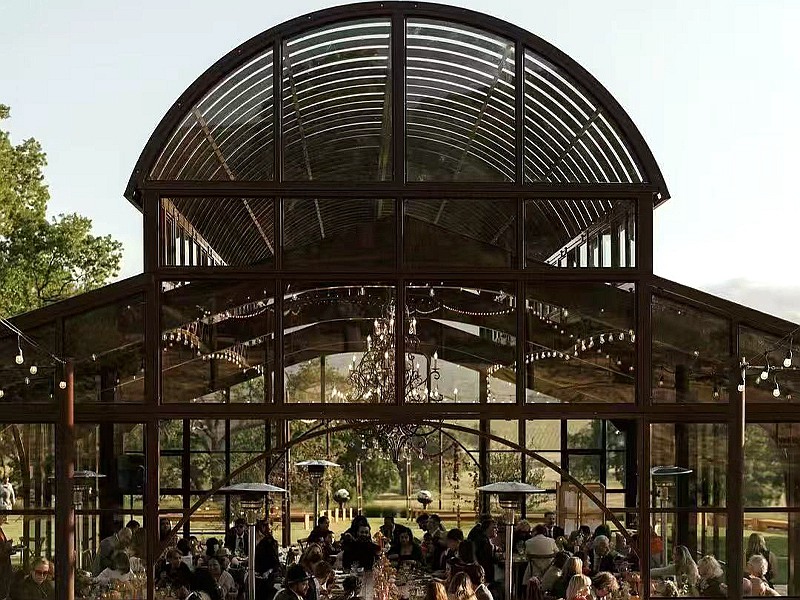 Victorian greenhouse wedding , greenhouse conservatory, steel and glass structure